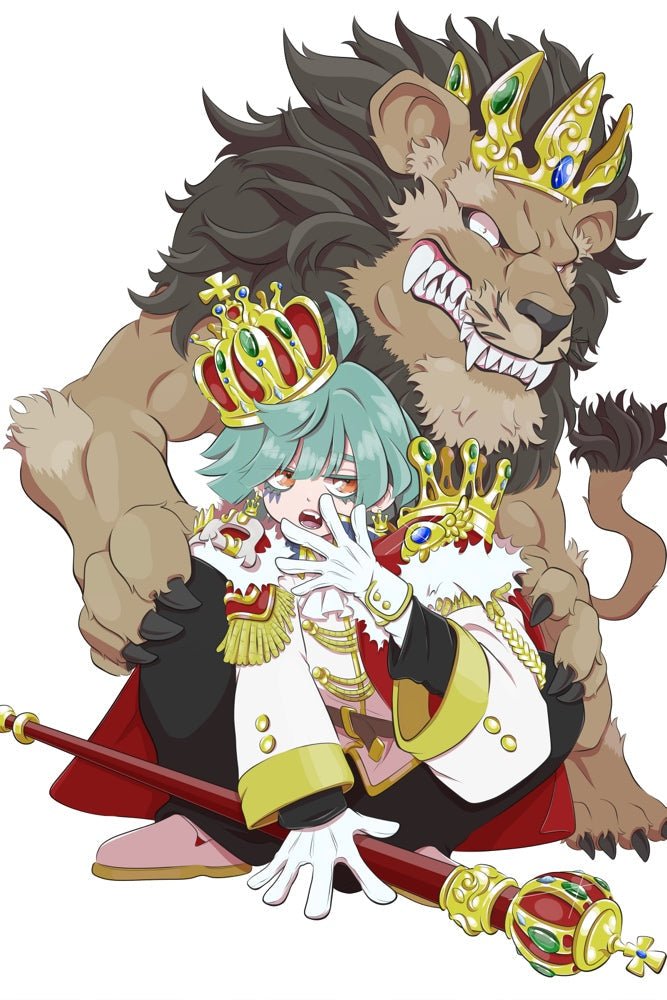 A King and a Lion Plexi Glass Wall Art - Bonne_Syu - V1Tech