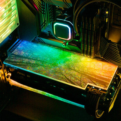 A Rainbow Night RGB GPU Backplate - Cajuca Art - V1Tech