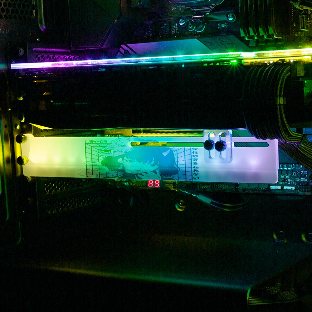 Aesthetic Demon RGB GPU Support Bracket - YacilArt - V1Tech