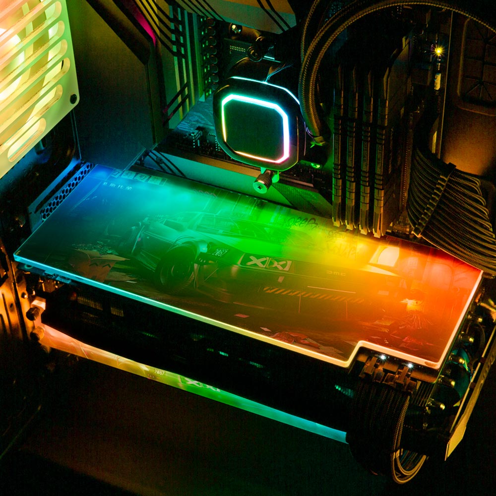 Alley Cyberpunk RGB GPU Backplate - Skie Graphic Studio - V1Tech