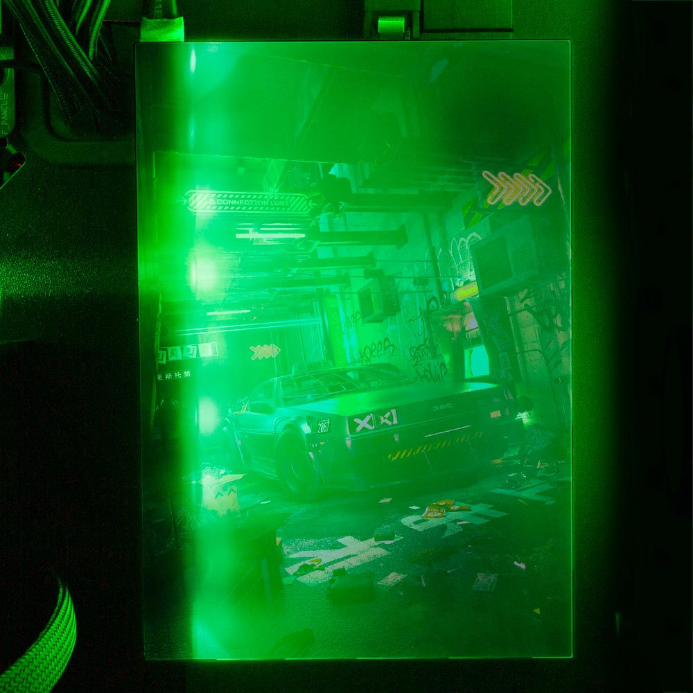 Alley Cyberpunk RGB HDD Cover Vertical - Skie Graphic Studio - V1Tech