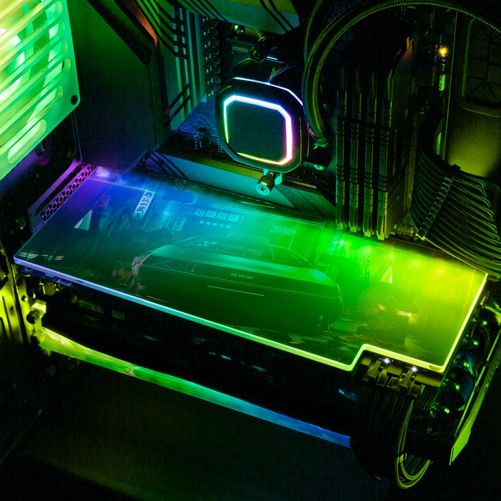 Alley Cyberpunk2 RGB GPU Backplate - Skie Graphic Studio - V1Tech