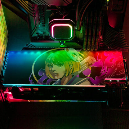 Bad Mood Girl RGB GPU Backplate - HeyMoonly - V1Tech