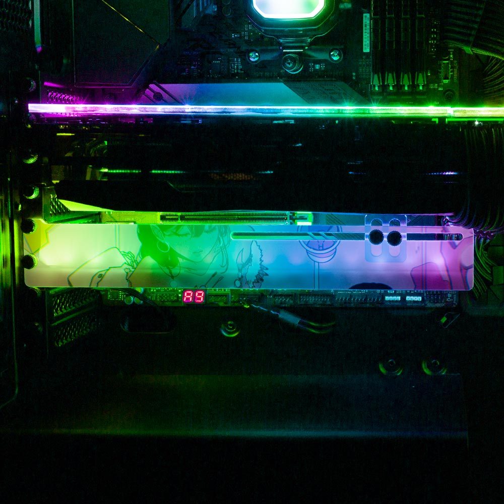 Bathroom Touch-Up RGB GPU Support Bracket - Annicelric - V1Tech