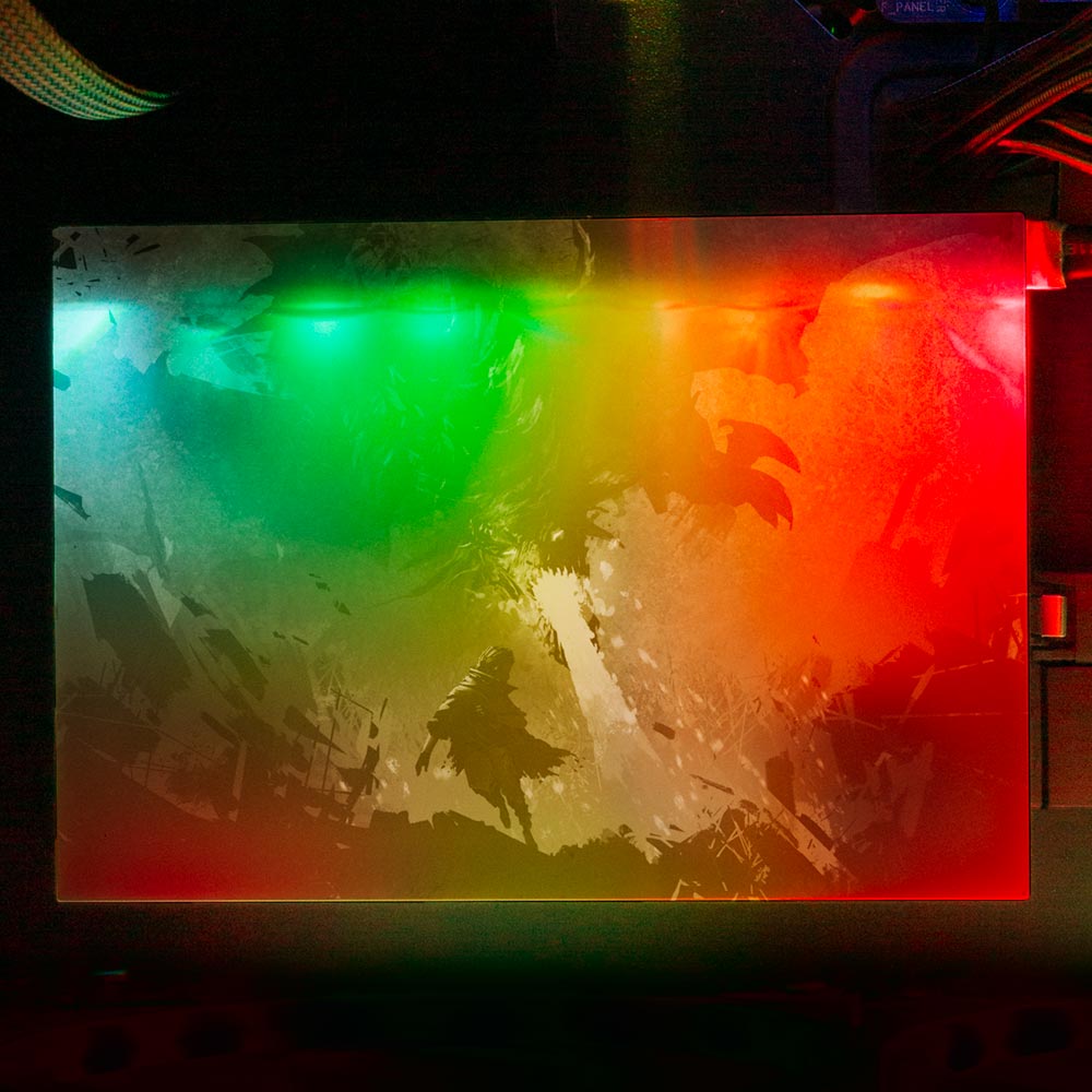 Black Dragon Breath RGB HDD Cover Horizontal - V1Tech