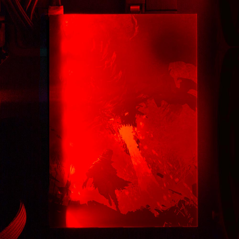 Black Dragon Breath RGB HDD Cover Vertical - V1Tech