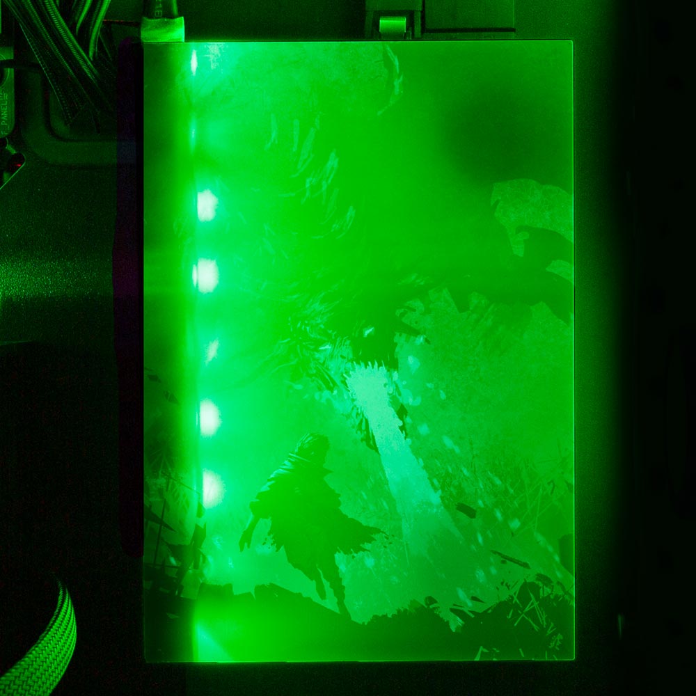 Black Dragon Breath RGB HDD Cover Vertical - V1Tech