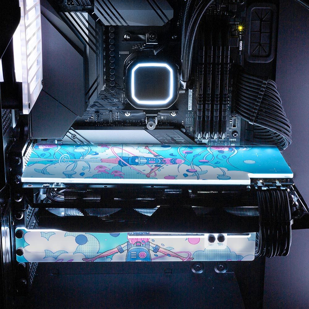 Blue Infinity RGB GPU Backplate - XmioArt - V1Tech