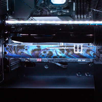 Blue Neon RGB GPU Support Bracket