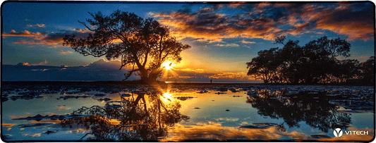 Blue Reflections Large Mouse Pad - Ben Mulder Photography - V1 Tech