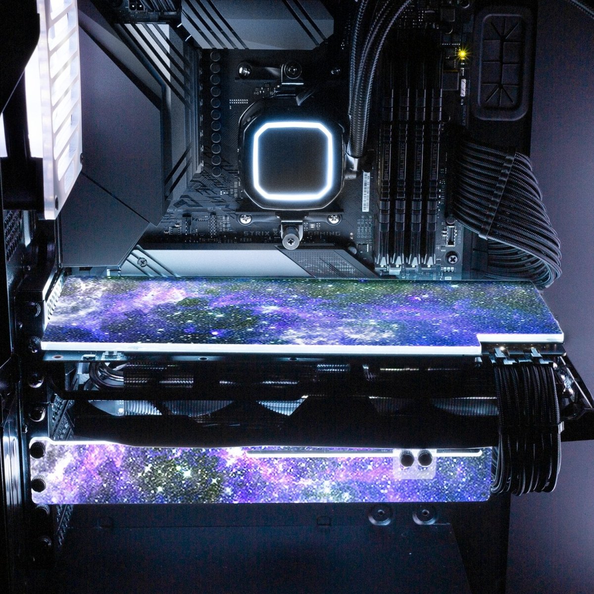 Blue Space RGB GPU Support Bracket - V1Tech