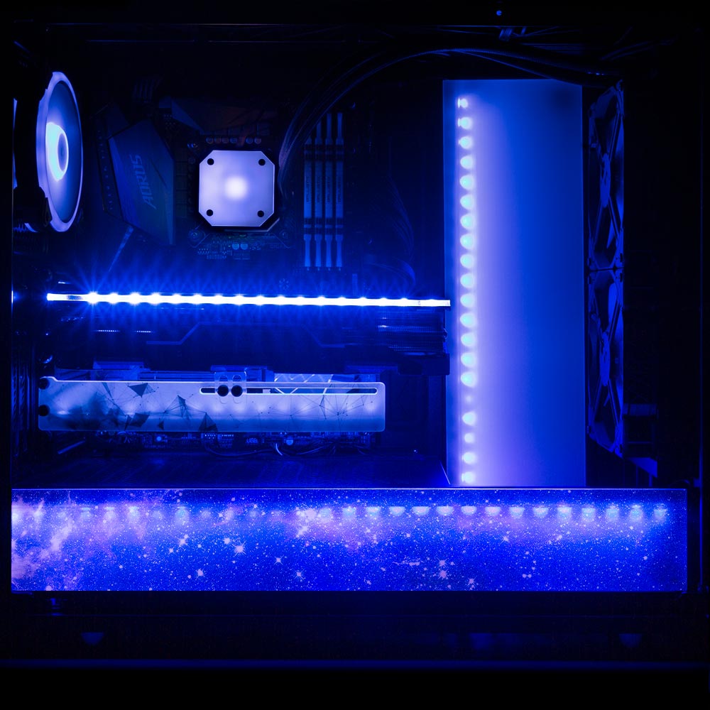 Blue Space RGB PSU Shroud Cover - V1Tech