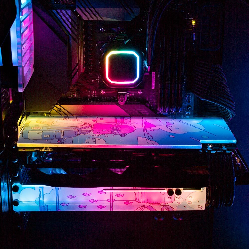 Blue Station RGB GPU Backplate - XmioArt - V1Tech