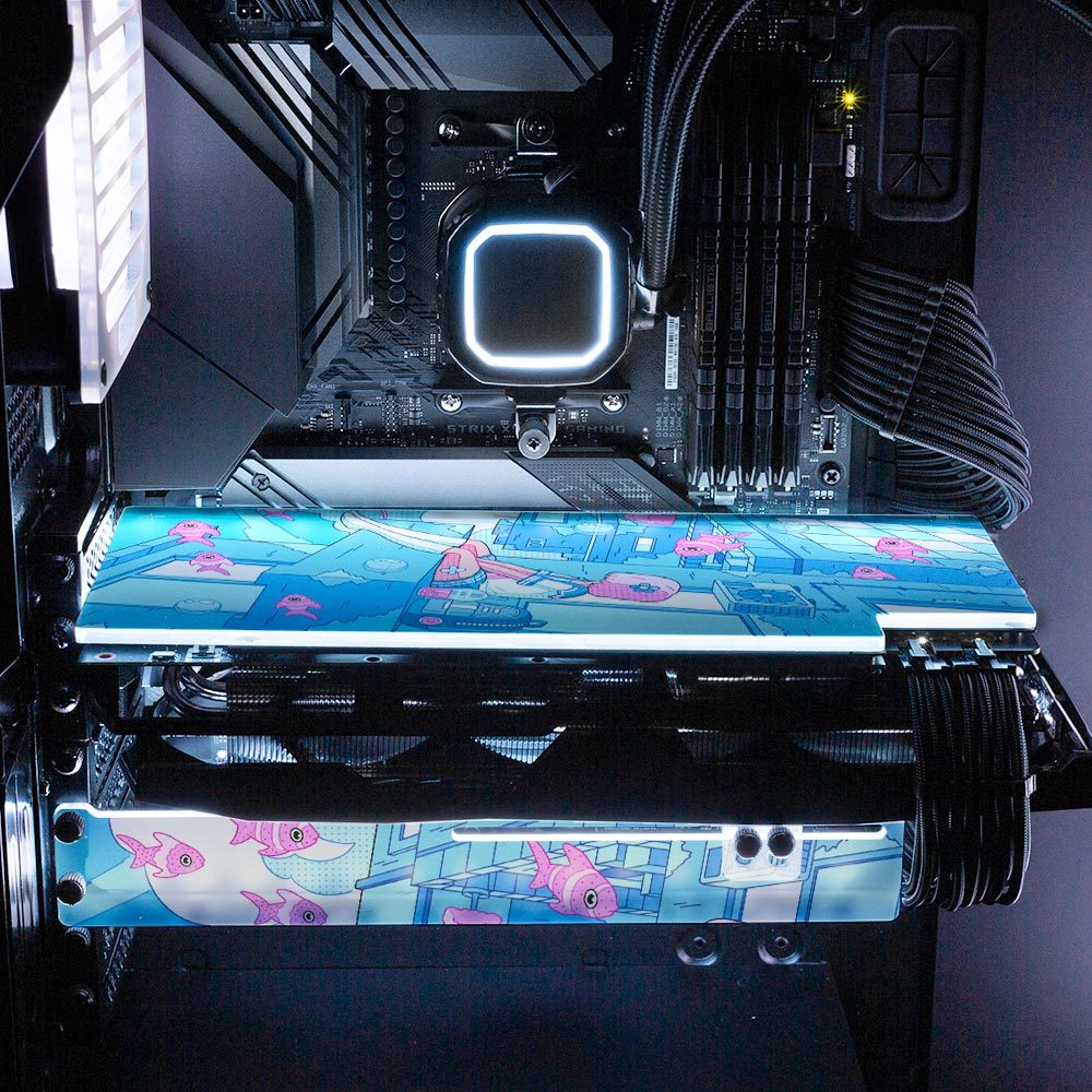 Blue Variance RGB GPU Backplate - XmioArt - V1Tech