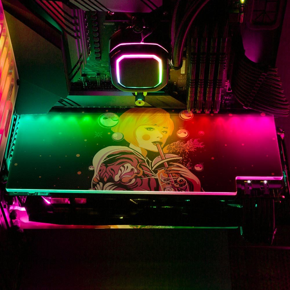 Boba Geisha RGB GPU Backplate - HeyMoonly - V1Tech