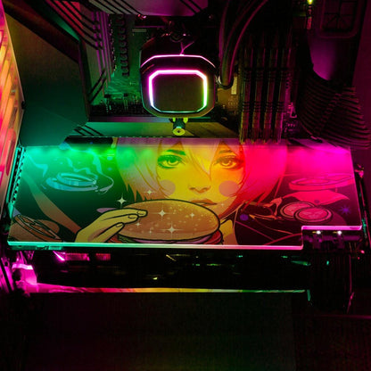 Burger Geisha RGB GPU Backplate - HeyMoonly - V1Tech