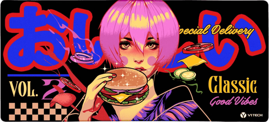 Burger Geisha X-Large Mouse Pad - HeyMoonly - V1Tech