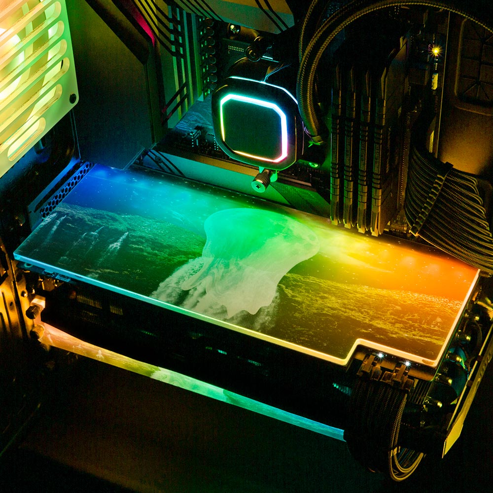 Cachu RGB GPU Backplate - Cajuca Art - V1Tech