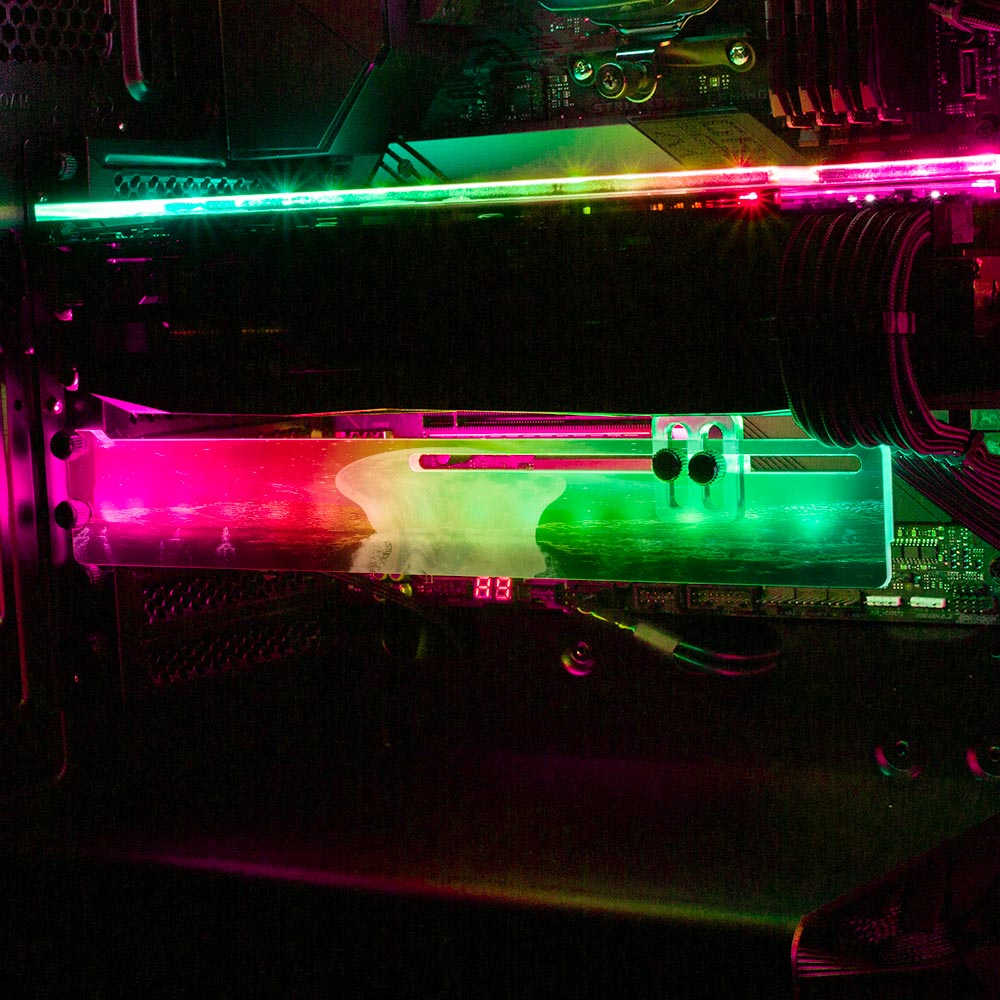 Cachu RGB GPU Support Bracket - Cajuca Art - V1Tech