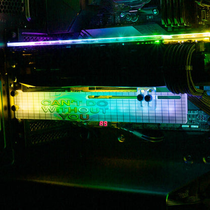 Can't Do Without You RGB GPU Support Bracket - Javilostcontrol - V1Tech