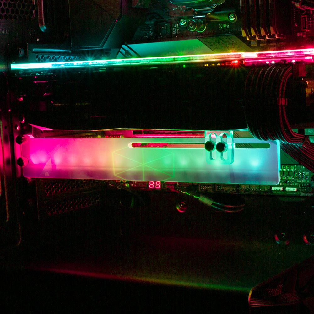 Care Too Much RGB GPU Support Bracket - The Dizzy Viper - V1Tech