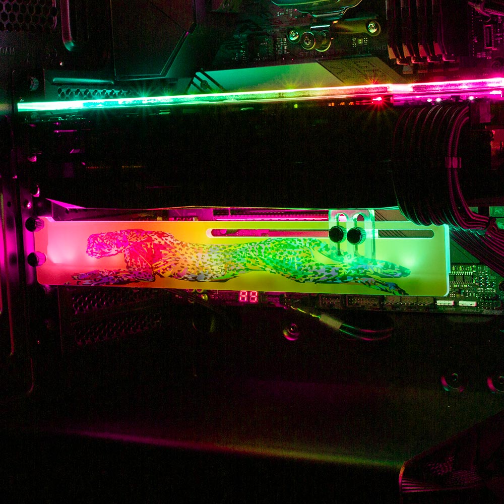 Cheetahdrome RGB GPU Support Bracket - Technodrome1 - V1Tech