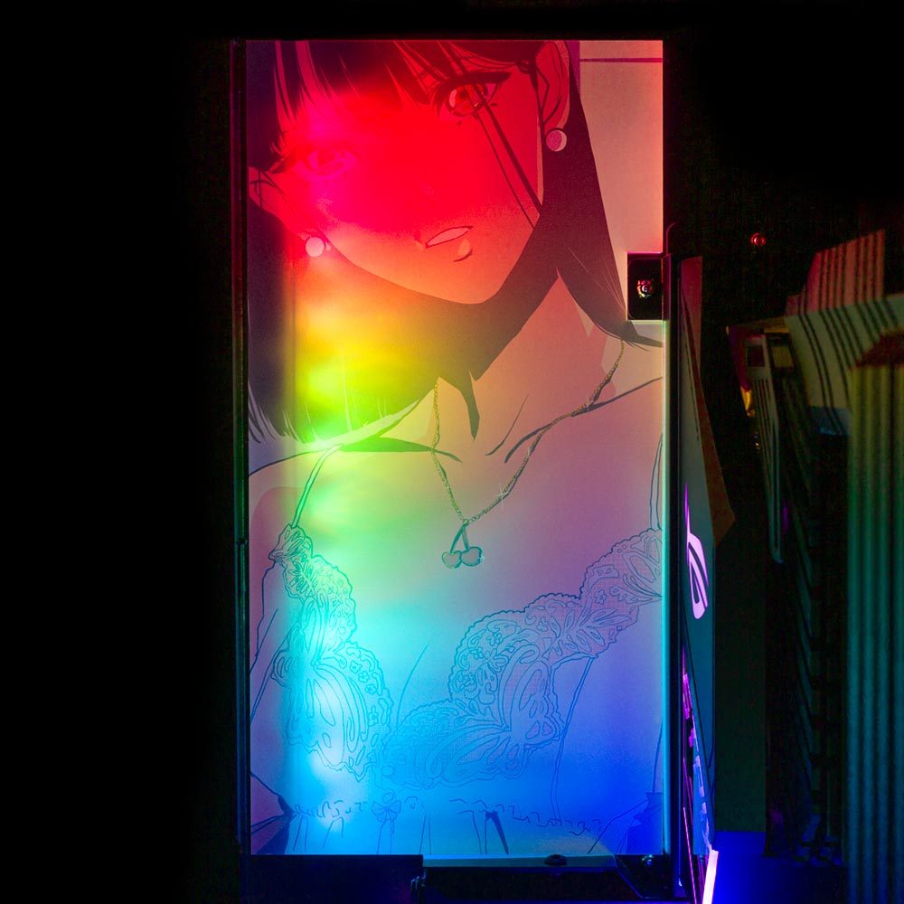Cherry Girl Lian Li O11 and Dynamic and XL Rear Panel Plate Cover with ARGB LED Lighting - Annicelric - V1Tech