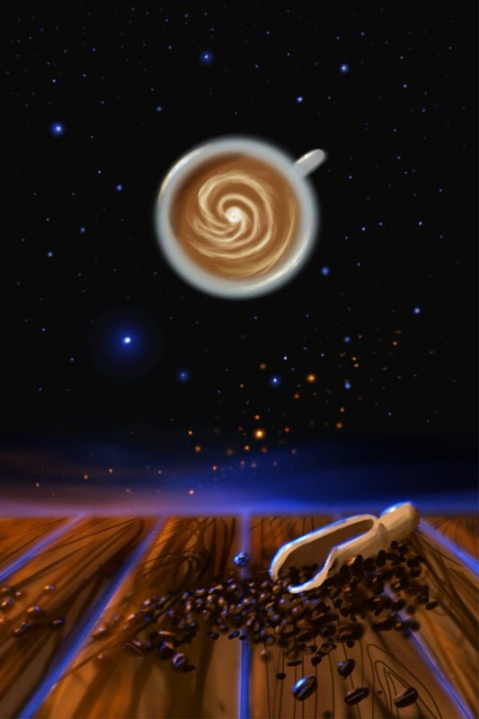 Coffee Galaxy Plexi Glass Wall Art - Shooting Star Log Book - V1Tech