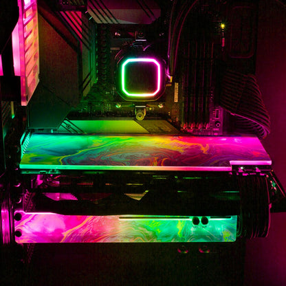 Colorburst RGB GPU Backplate - Geoglyser - V1Tech