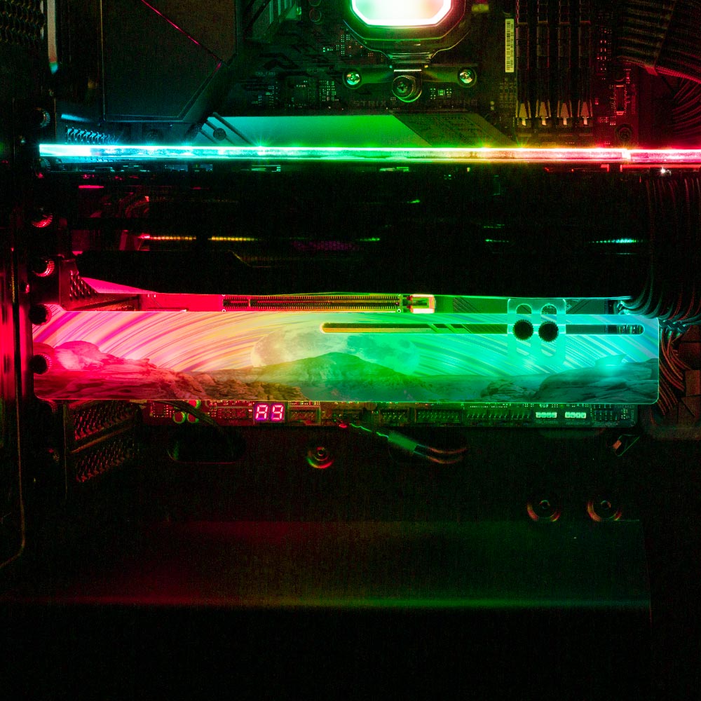 Colorful Journey RGB GPU Support Bracket - Cajuca Art - V1Tech
