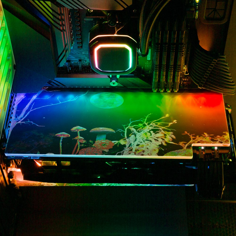 Colorful Night RGB GPU Backplate - Cajuca Art - V1Tech