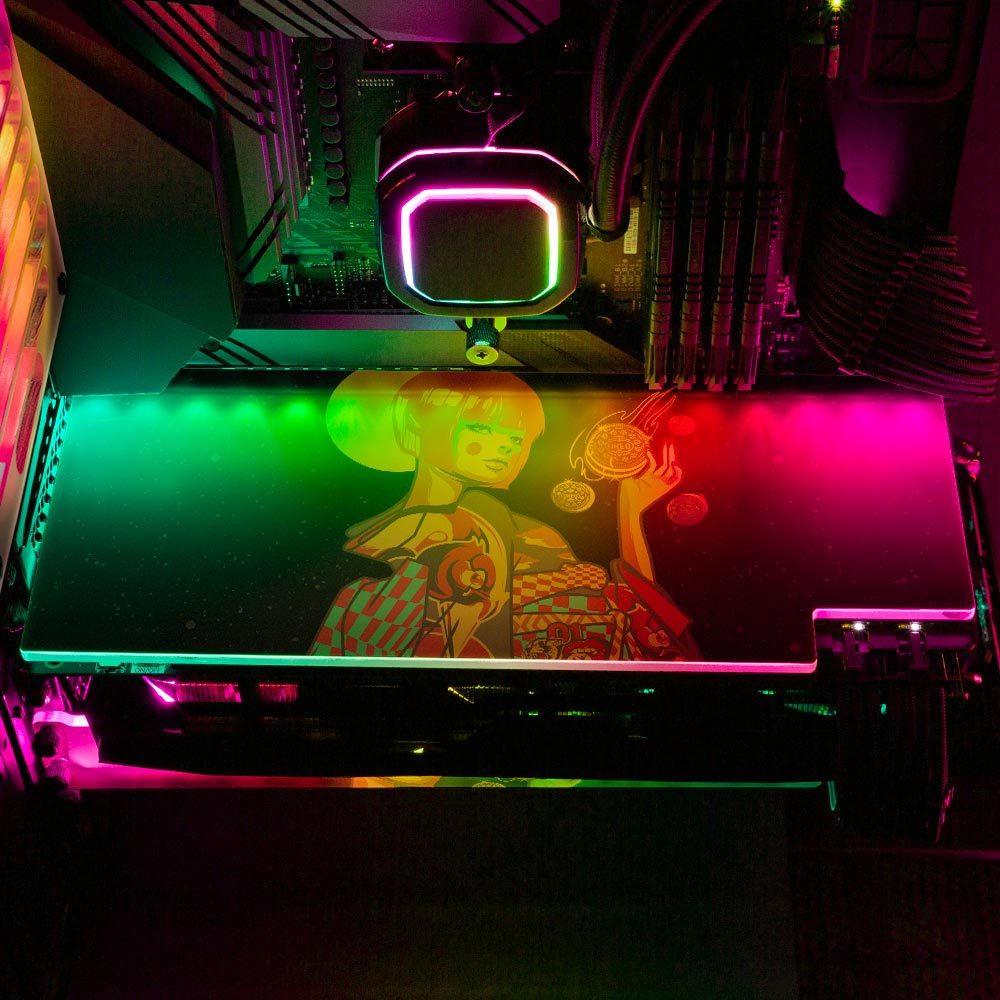 Cookie Geisha RGB GPU Backplate - HeyMoonly - V1Tech
