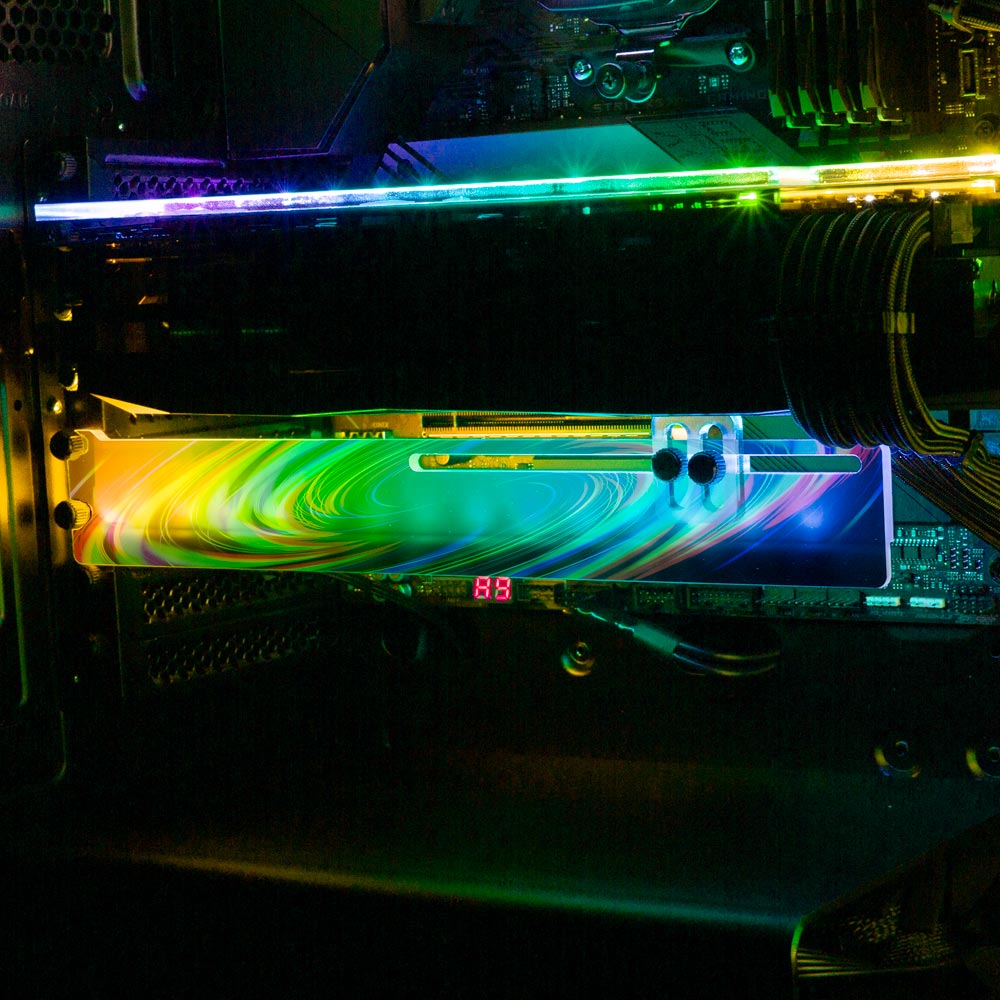 Crayola Galaxy RGB GPU Support Bracket - StellarFire - V1Tech