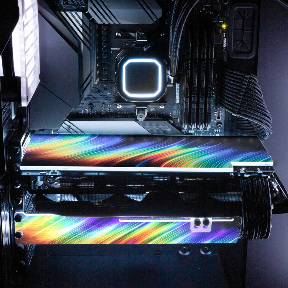Crystal Corridor RGB GPU Backplate - StellarFire - V1Tech