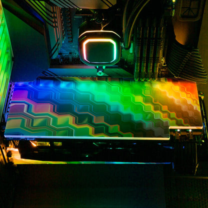Crystal Formation RGB GPU Backplate - StellarFire - V1Tech