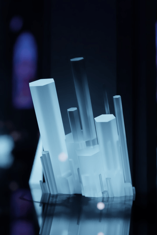 Crystal Line Plexi Glass Wall Art - Ghost Data - V1Tech
