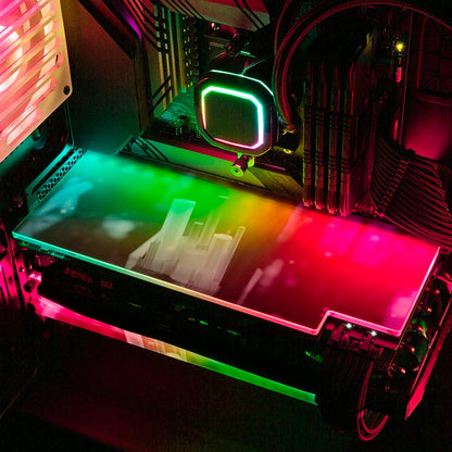 Crystal Line RGB GPU Backplate - Ghost Data - V1Tech