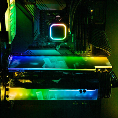 Crystal Line RGB GPU Backplate - Ghost Data - V1Tech