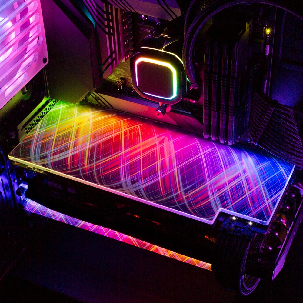 Crystal Sensation RGB GPU Backplate - StellarFire - V1Tech