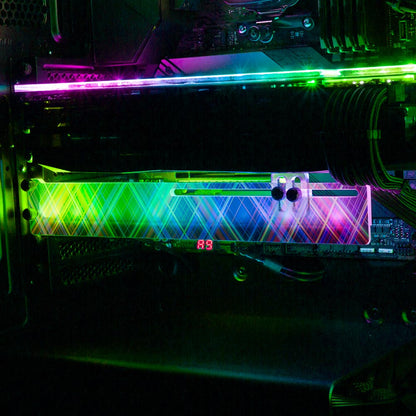 Crystal Sensation RGB GPU Support Bracket - StellarFire - V1Tech