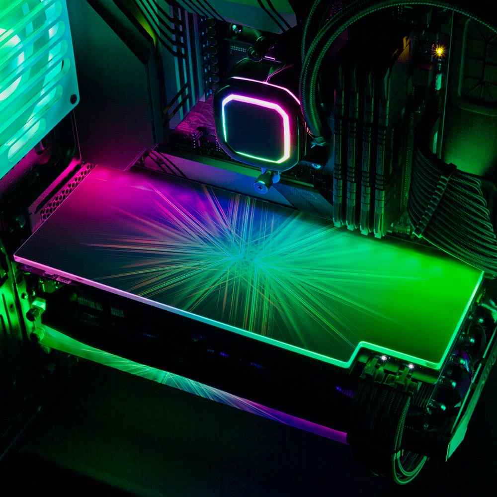 Crystal Singularity RGB GPU Backplate - StellarFire - V1Tech