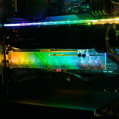 Crystal Vibration RGB GPU Support Bracket - StellarFire - V1Tech