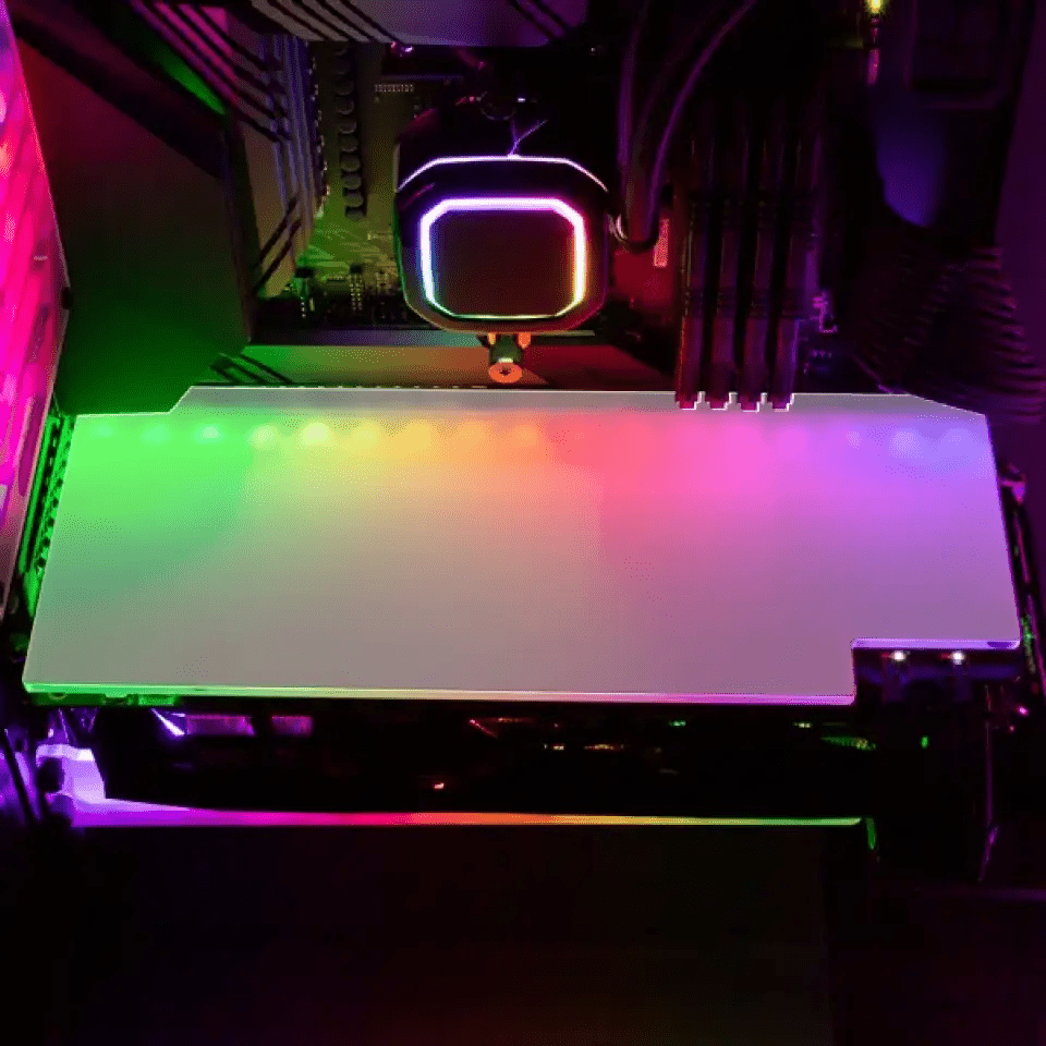 Custom Design RGB GPU Backplate - V1 Tech - V1 Tech
