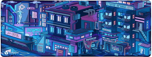 Cyber Dream City Large Mouse Pad - Torasshuu - V1Tech
