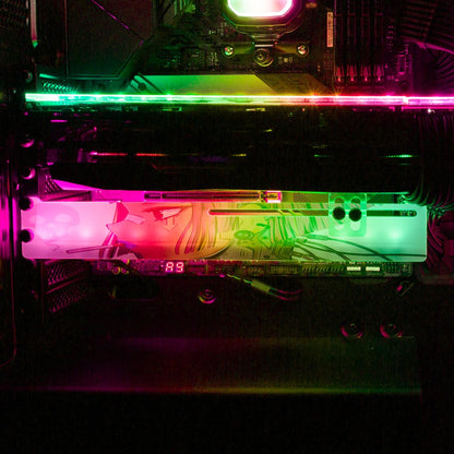 Cyber Light RGB GPU Support Bracket - YacilArt - V1Tech