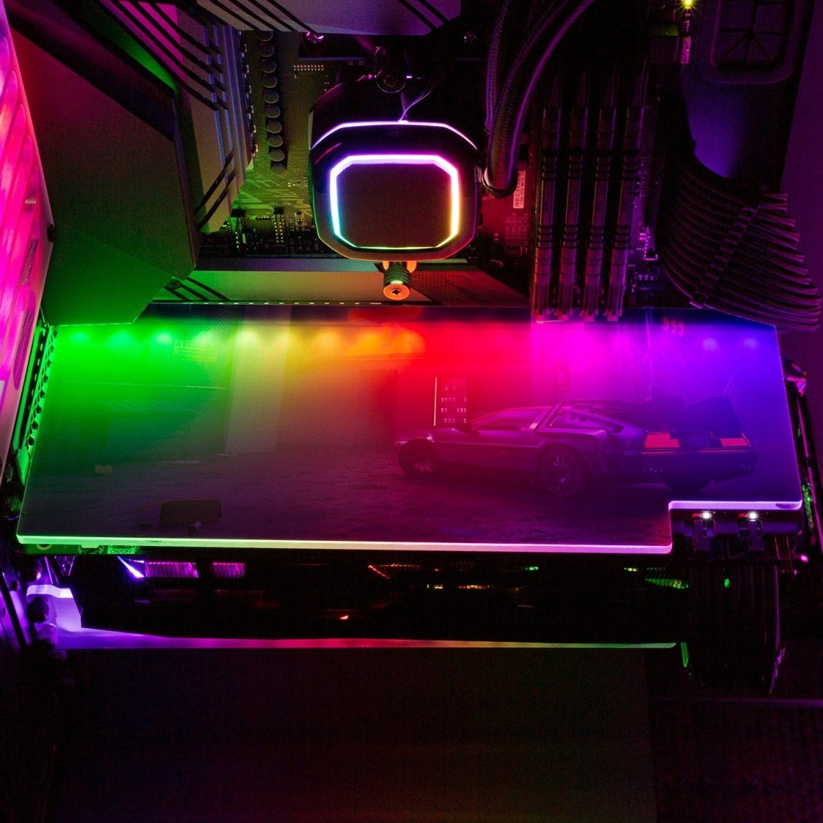 Cyber Nights RGB GPU Backplate - Skie Graphic Studio - V1Tech