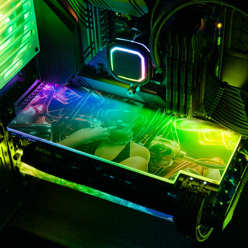 Cyber Queen RGB GPU Backplate - Dan Giuz - V1Tech