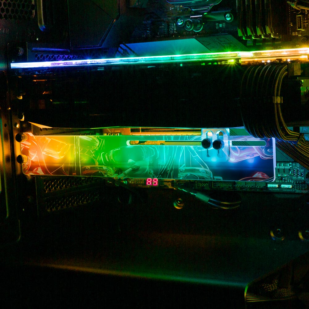 Cyber Queen RGB GPU Support Bracket - Dan Giuz - V1Tech