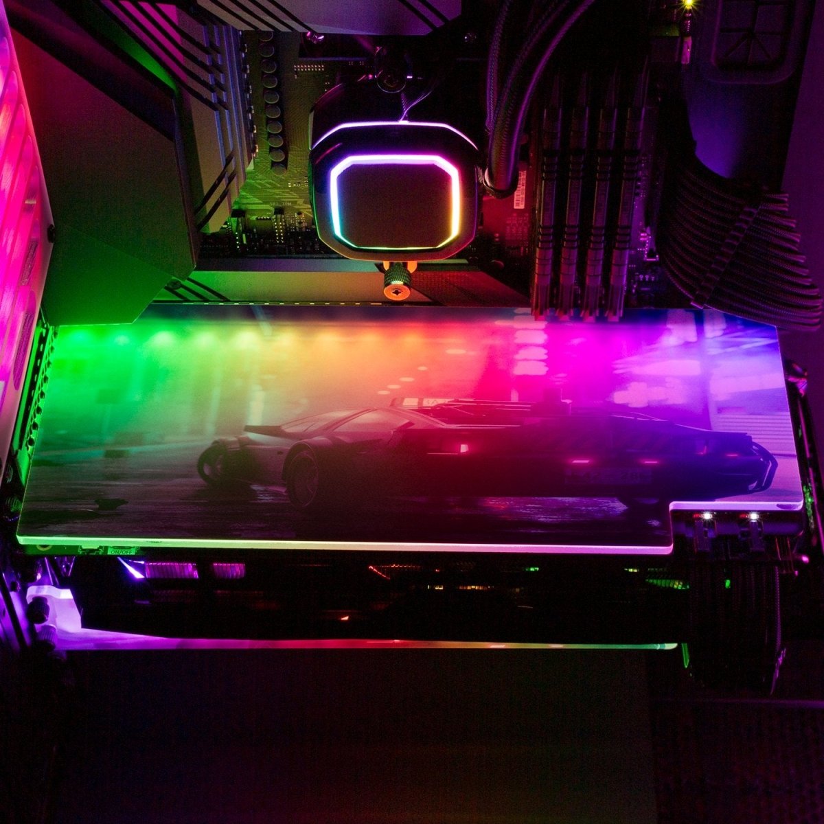 Cyber77 RGB GPU Backplate - Skie Graphic Studio - V1Tech