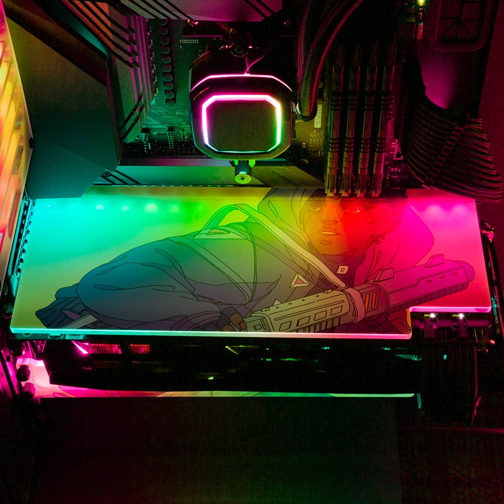 Cyberpunk Boy RGB GPU Backplate - Kuurakuu - V1Tech